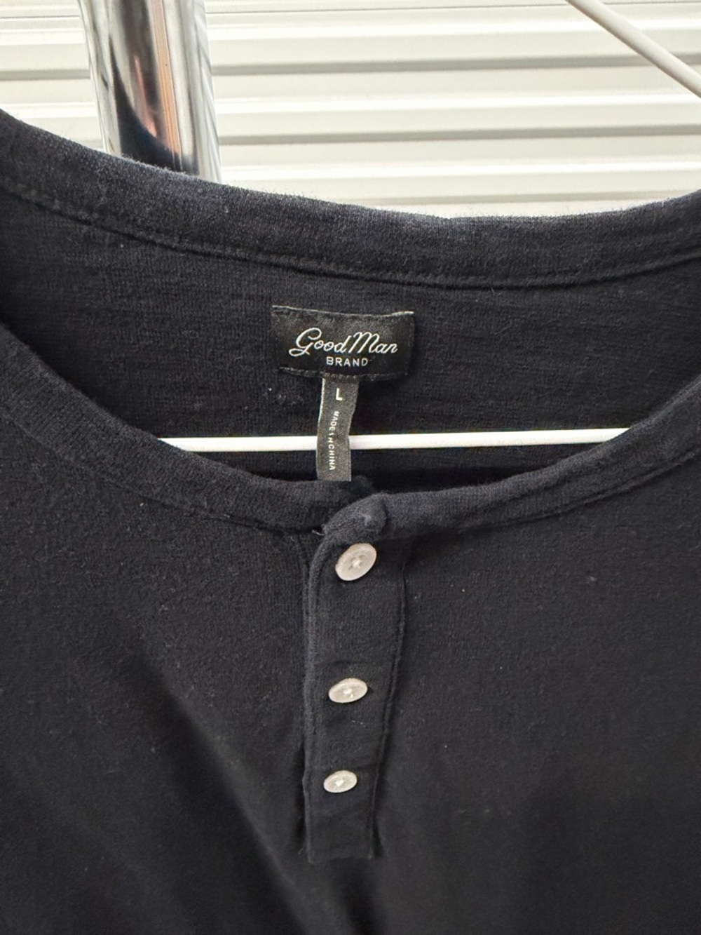 Good Man Brand Black Casual Button Down Shirt